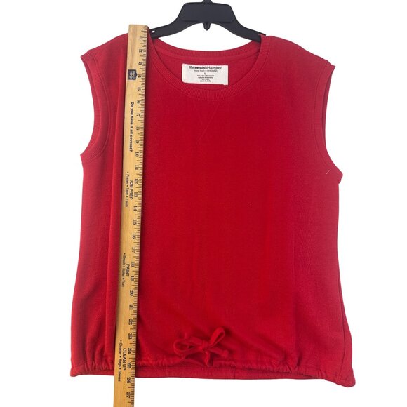 The Sweatshirt Project NWT Red Sleeveless Pullover Tank Top Large Holidays - Picture 7 of 8